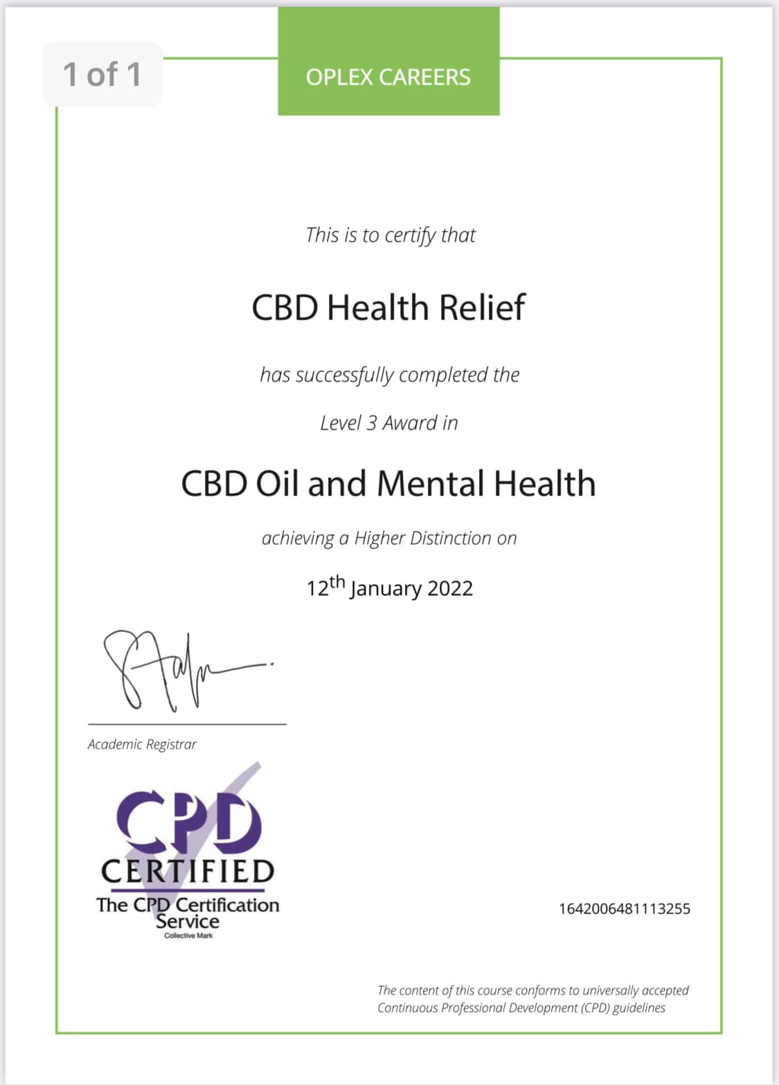 CBD Health Relief Oil and Mental Health